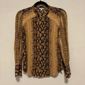 Joie snake print viscose blouse